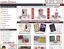 Tablet Screenshot of candlesandfavors.com